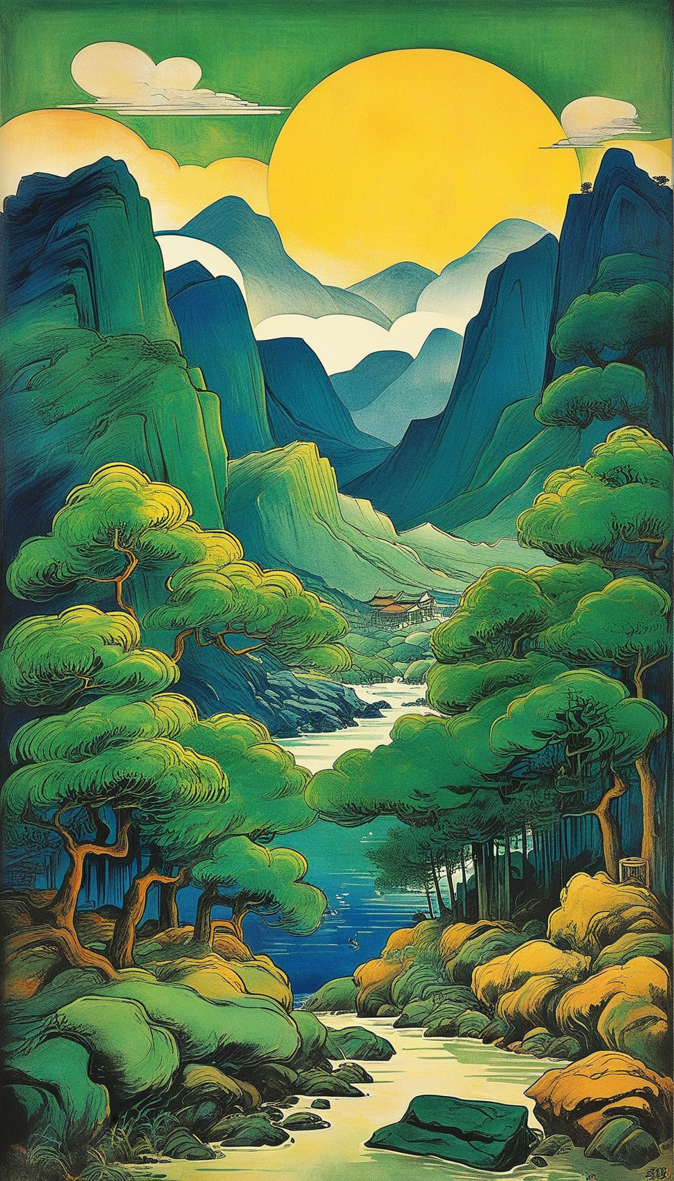 01622-1701915441-Chinese landscape painting,inspired by Wang Ximeng's landscape painting works Thousand Miles of Rivers and Mountains,_the inscri.png